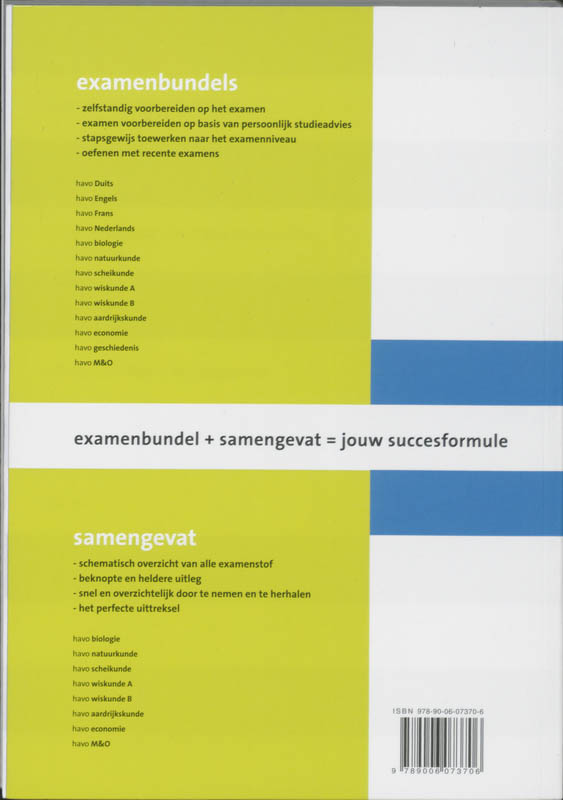 Samengevat Havo M&O Samengevat Havo M&O achterkant