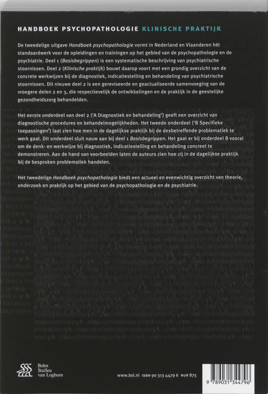 Handboek psychopathologie 2 / 2 Handboek psychopathologie 2 / 2 achterkant