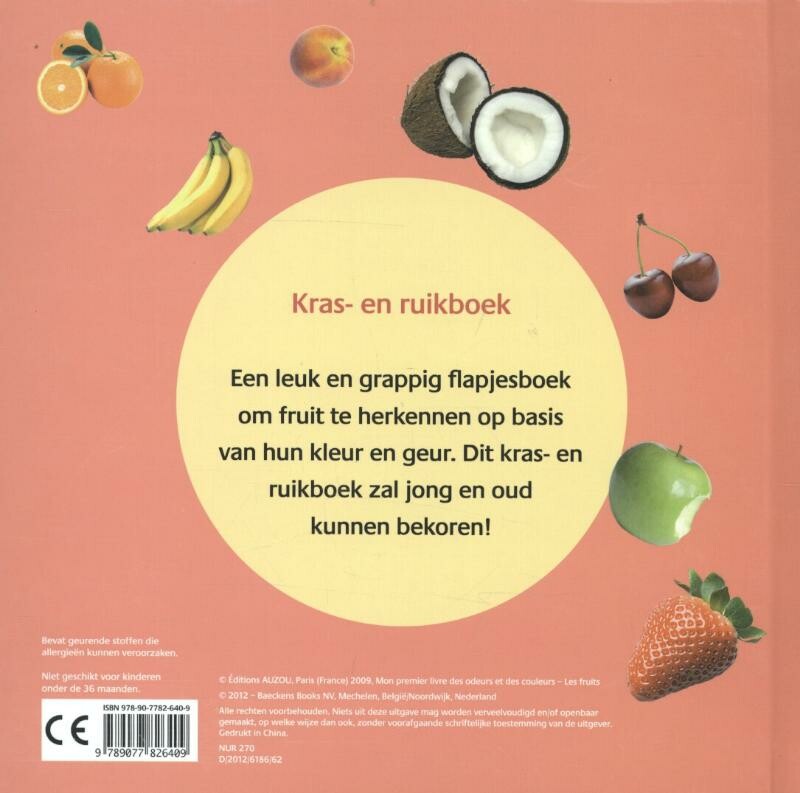 Fruit / Mijn eerste boek over geuren en kleuren achterkant