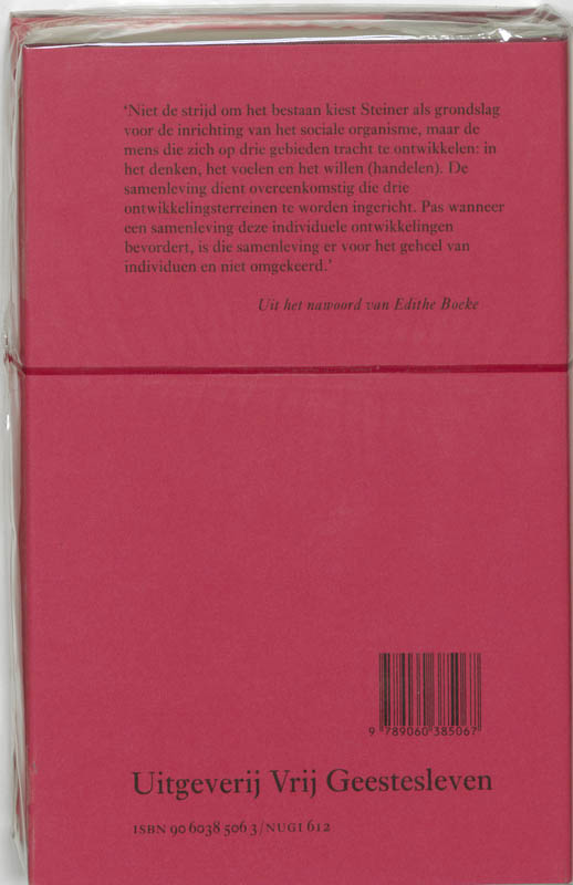 Werken en voordrachten Kernpunten van de antroposofie/Het sociale vraagstuk -  Sociale toekomst Werken en voordrachten Kernpunten van de antroposofie/Het sociale vraagstuk  -   Sociale toekomst achterkant