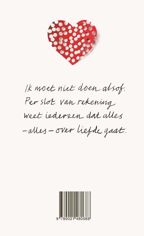Dat alles over liefde gaat achterkant