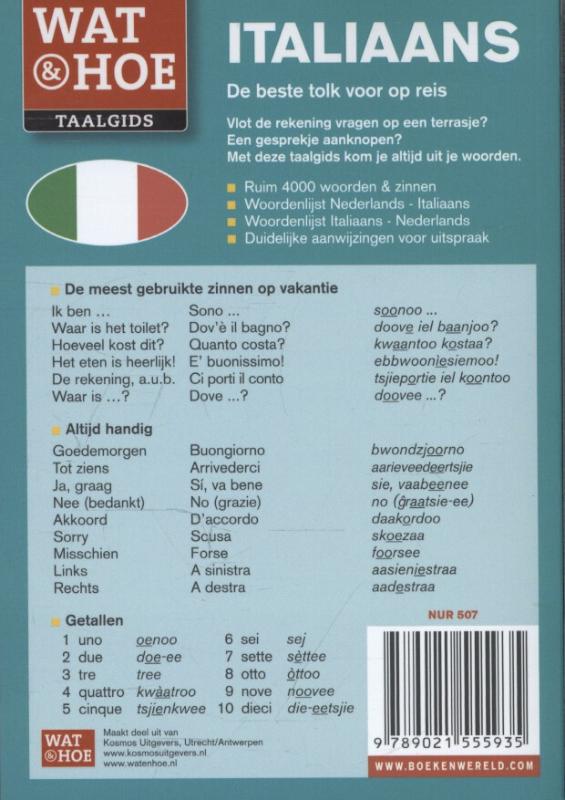 Wat & Hoe taalgids - Italiaans achterkant