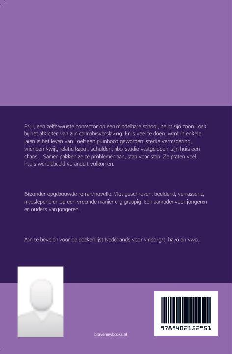 Markies van cannabis achterkant