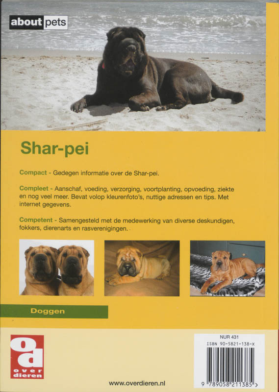 De Shar-pei / Over Dieren achterkant