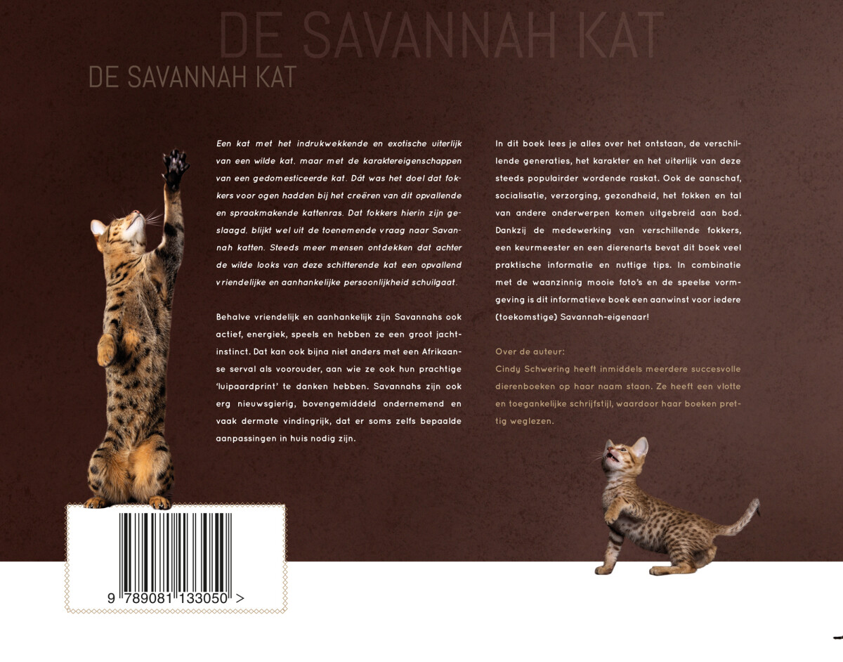 De Savannah kat achterkant
