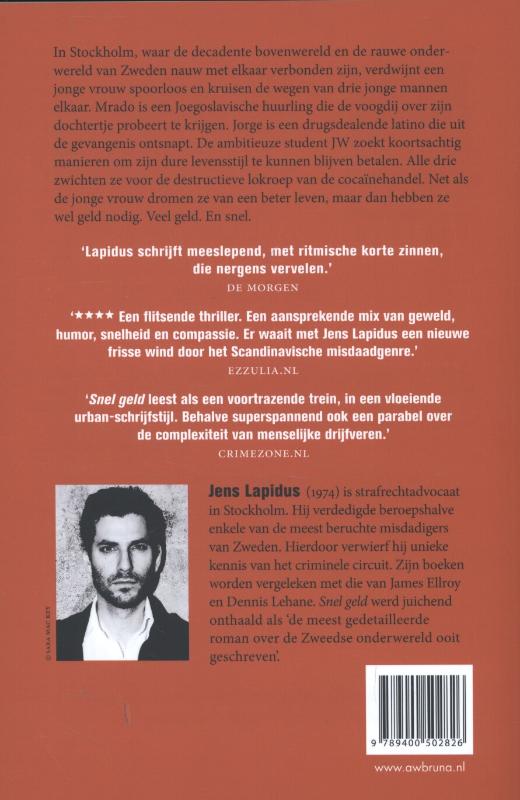 Snel geld / De Stockholm-trilogie / 1 Snel geld / De Stockholm-trilogie / 1 achterkant