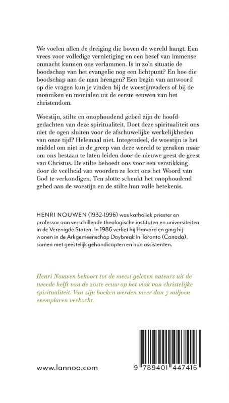 De woestijn zal bloeien achterkant