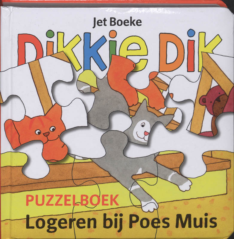 Dikkie dik puzzelboek logeren bij poes muis