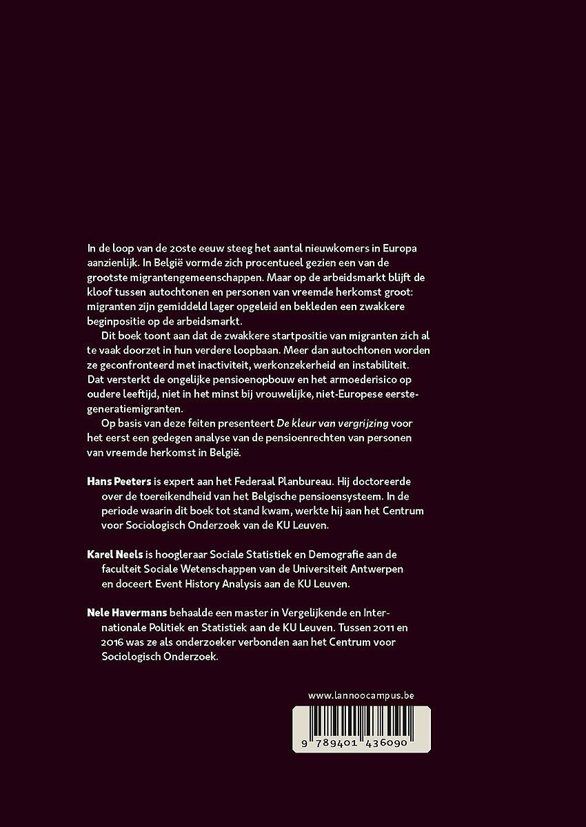 De kleur van vergrijzing achterkant