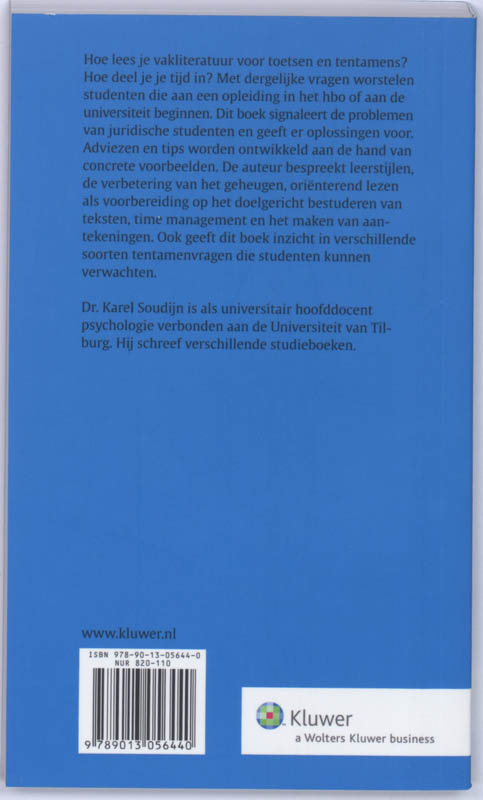 Studiemethoden voor juridische studenten achterkant
