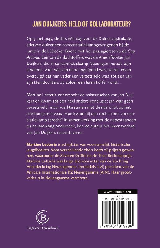 De vermeende verzetsman achterkant