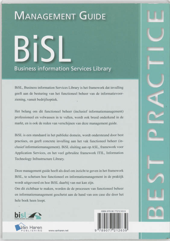BiSL Management Guide achterkant