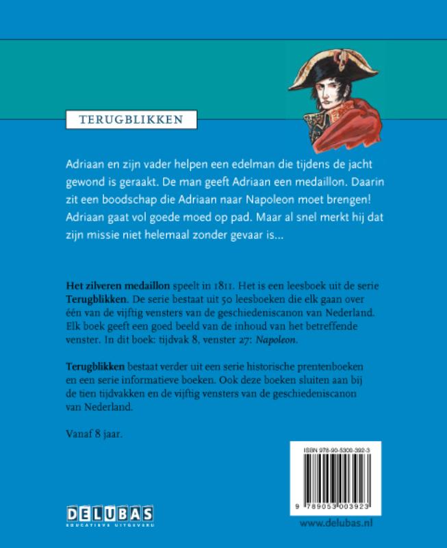 Terugblikken leesboeken 27 -  Het zilveren medaillon Napoleon achterkant