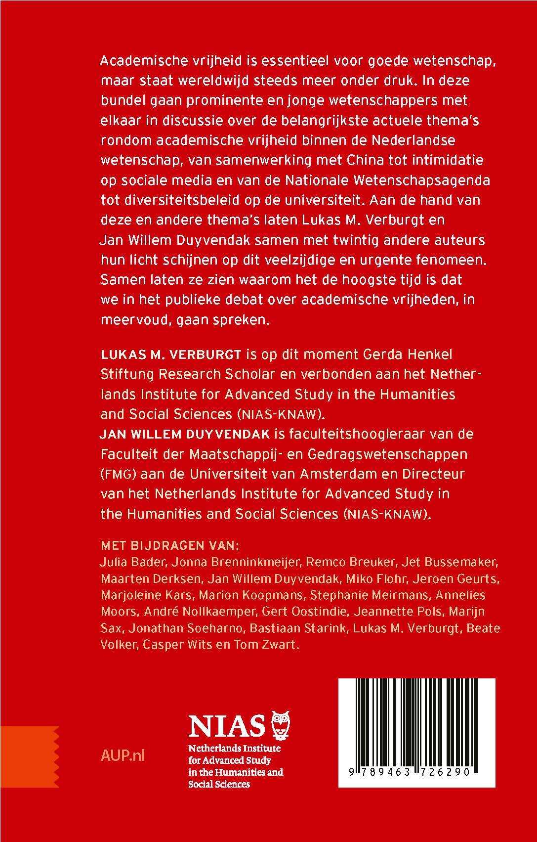 Academische Vrijheden in Nederland achterkant