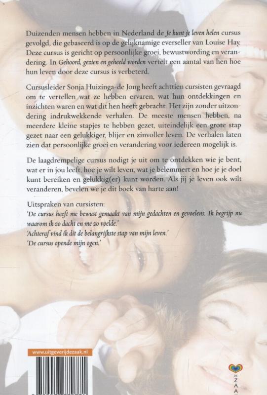 Gehoord, gezien en geheeld worden Gehoord, gezien en geheeld worden achterkant