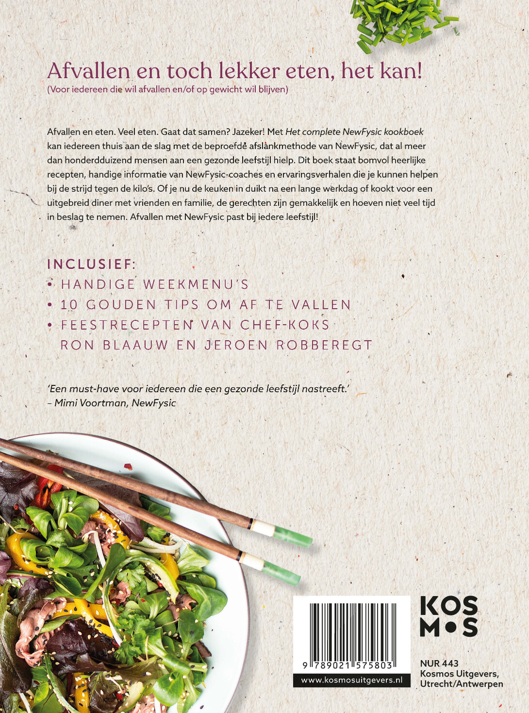 Het complete NewFysic kookboek achterkant