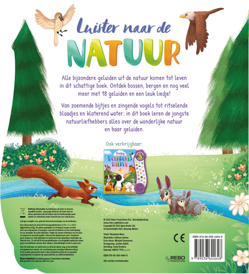 Luister naar de natuur - Geluidboek achterkant