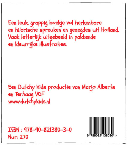 Spreuken en gezegdes uit Holland achterkant