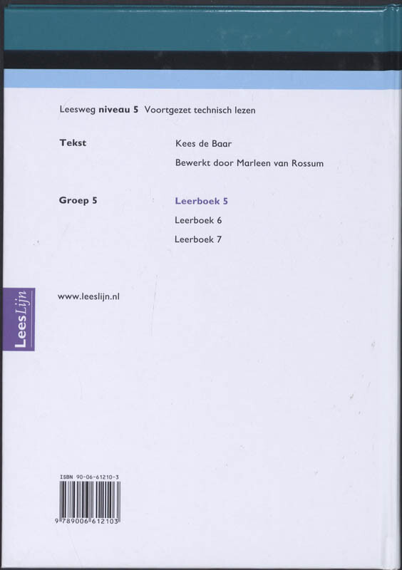 Leesweg Leerboek 5 / Leeslijn achterkant
