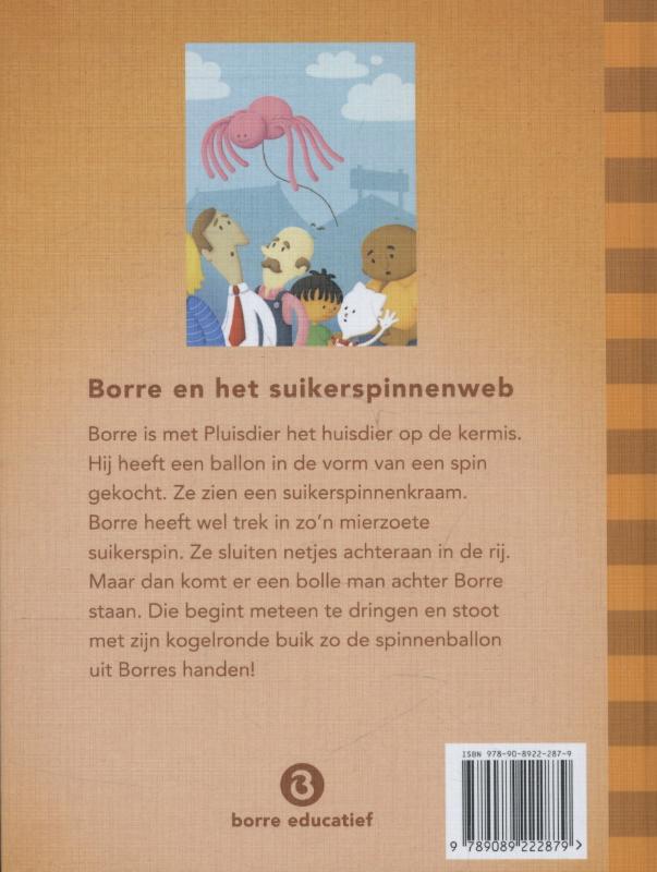 Borre en het suikerspinnenweb / De Gestreepte Boekjes achterkant