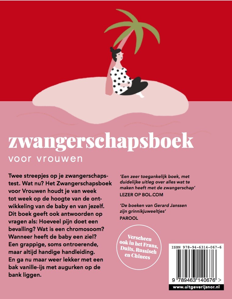 Zwangerschapsboek voor vrouwen achterkant