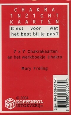 Chakra inzichtkaarten achterkant