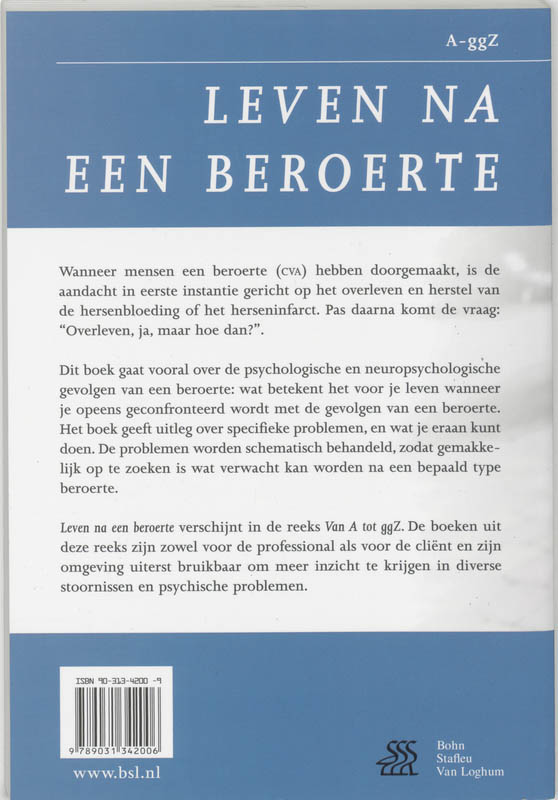 Leven na een beroerte / Van A tot ggZ achterkant