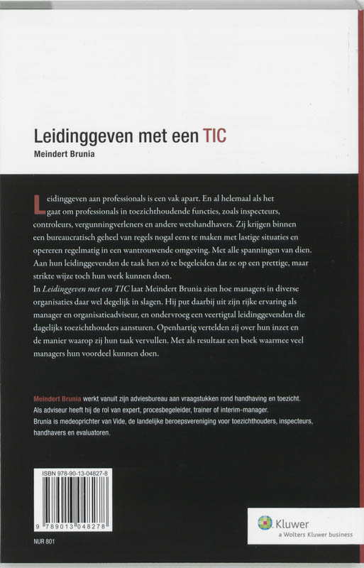 Leidinggeven met een TIC achterkant