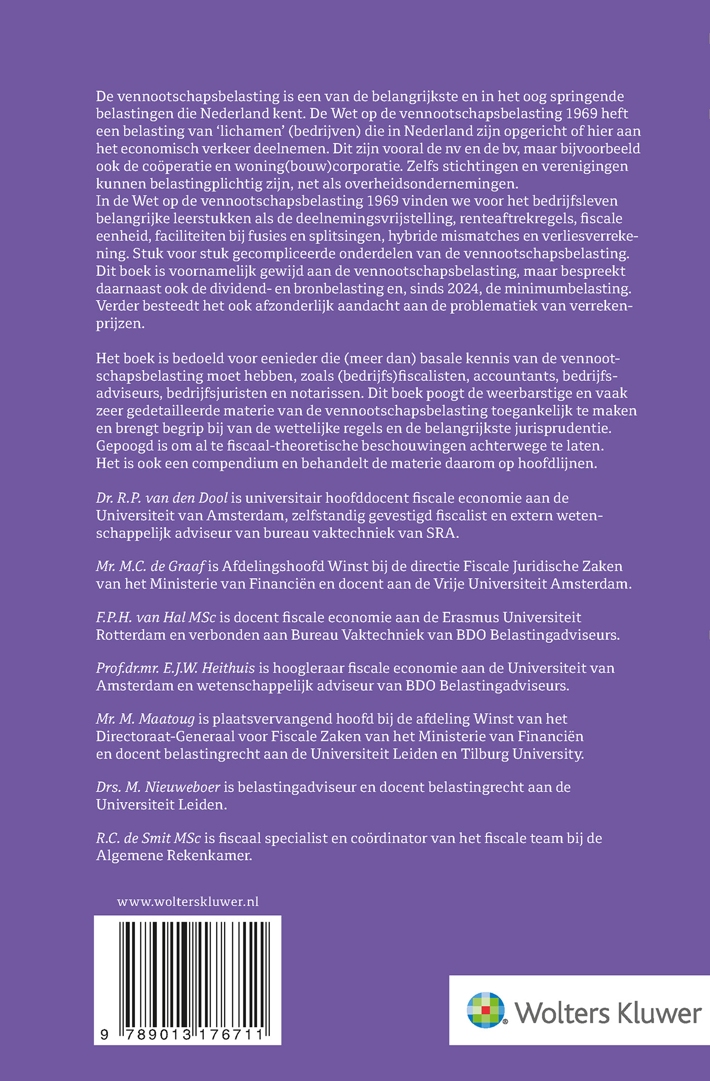 Compendium Vennootschapsbelasting achterkant