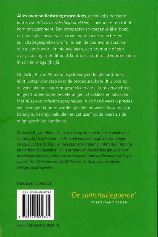 Alles over sollicitatiegesprekken Alles over sollicitatiegesprekken achterkant