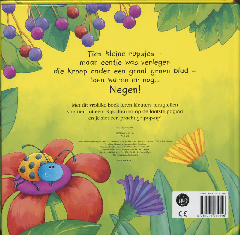 Tien kleine rupsjes achterkant
