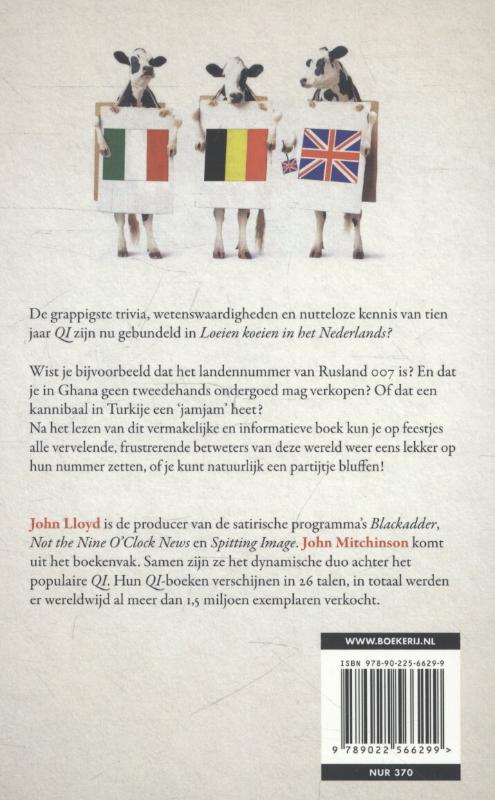 Loeien koeien in het Nederlands achterkant