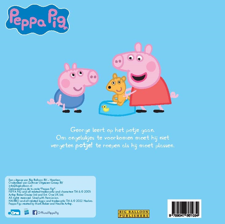 Op het potje / peppa pig achterkant