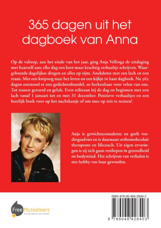 365 dagen uit het dagboek van Anna achterkant