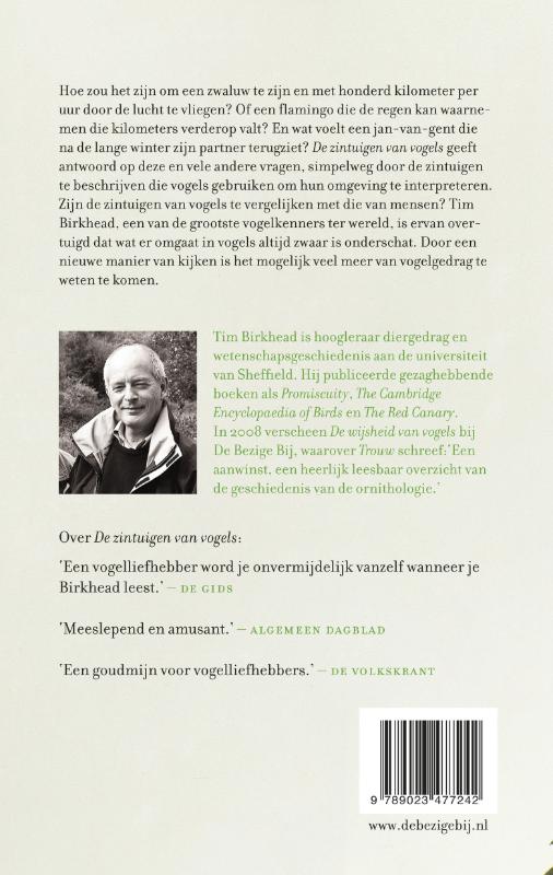 De zintuigen van vogels De zintuigen van vogels achterkant