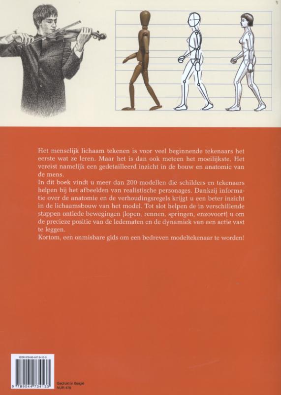 Modellenboek voor de tekenaar Het lichaam in beweging leren tekenen / Modellenboek voor de tekenaar achterkant