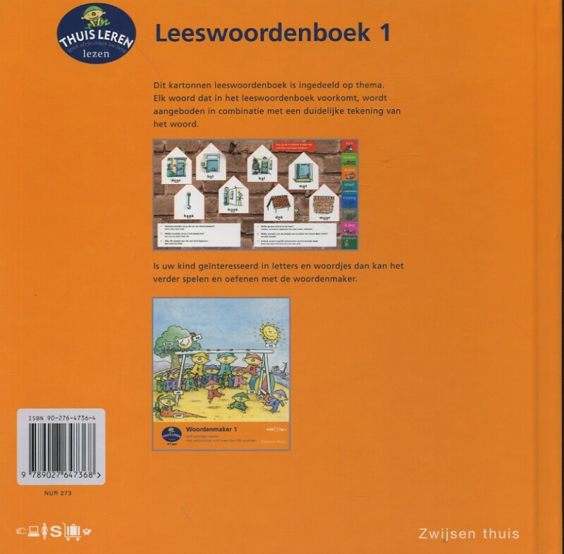Leeswoordenboek / 1 4-5 jaar / Thuis leren lezen achterkant