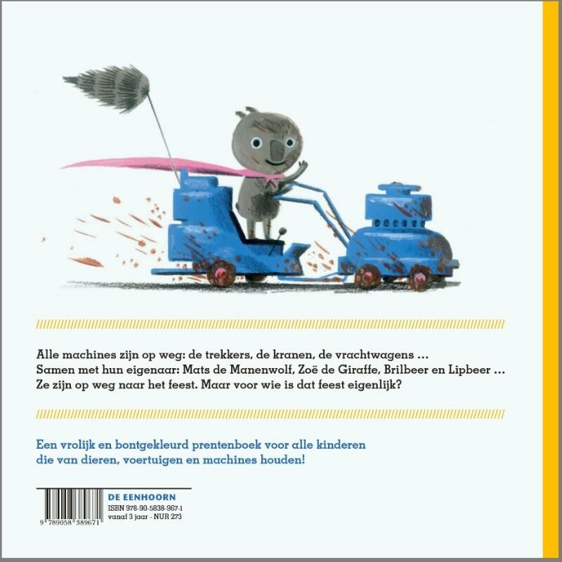 Feest voor de machines achterkant