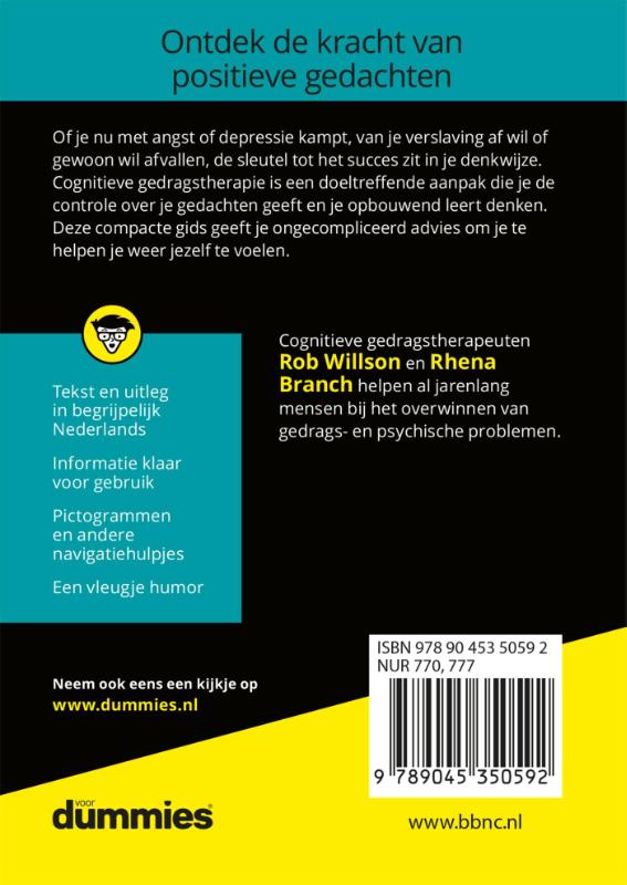 De kleine cognitieve gedragstherapie voor dummies / Voor Dummies achterkant