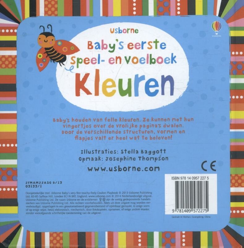 Kleuren / Baby's eerste speel- en voelboek achterkant