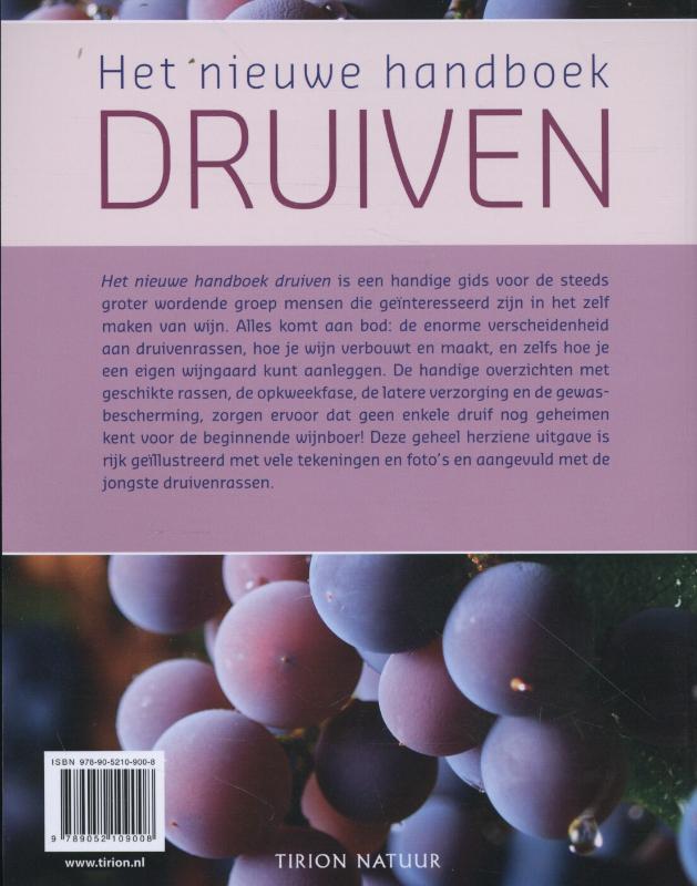 Het nieuwe handboek druiven achterkant