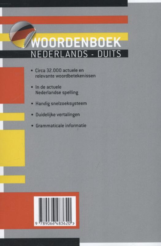 Woordenboek Nederlands-Duits achterkant