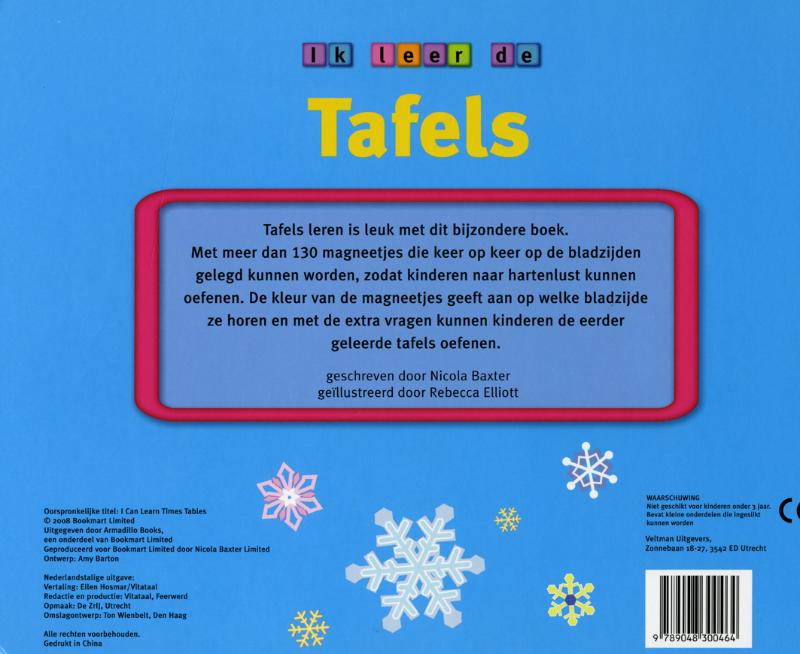 Ik leer de tafels achterkant
