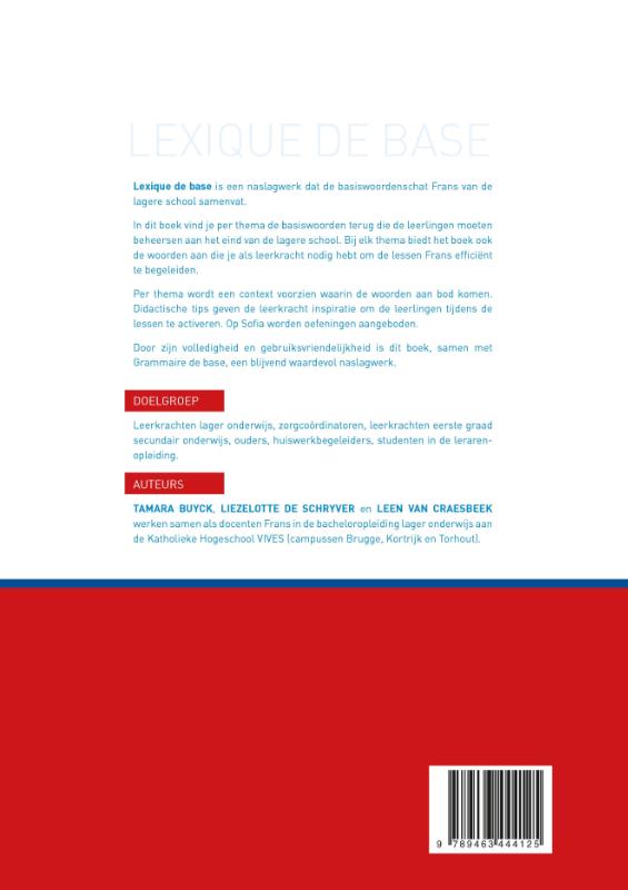 Lexique de base achterkant