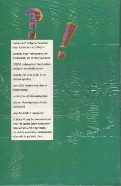 Van Dale basiswoordenboek van de Nederlandse taal achterkant