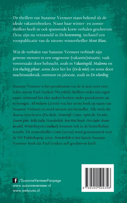 De bestemming De bestemming achterkant