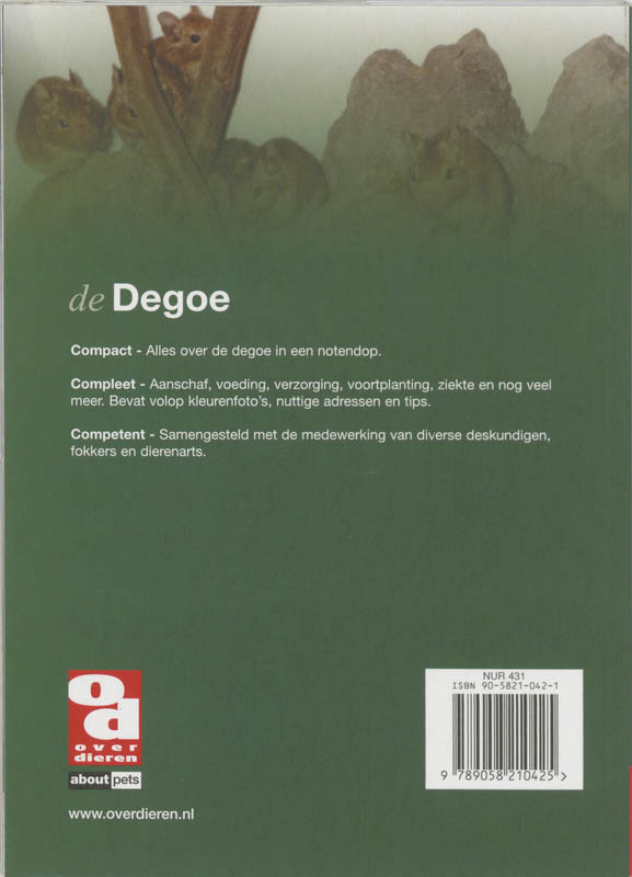 De degoe / Over Dieren achterkant