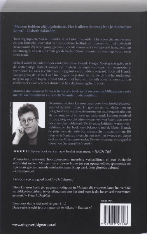Mannen die vrouwen haten 1/ Millenium Mannen die vrouwen haten 1/ Millenium achterkant