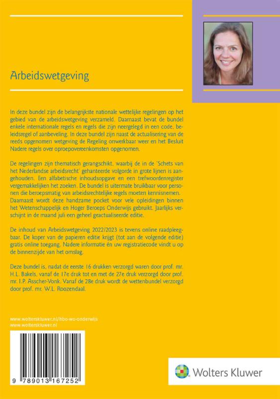 Arbeidswetgeving 2022/2023 achterkant