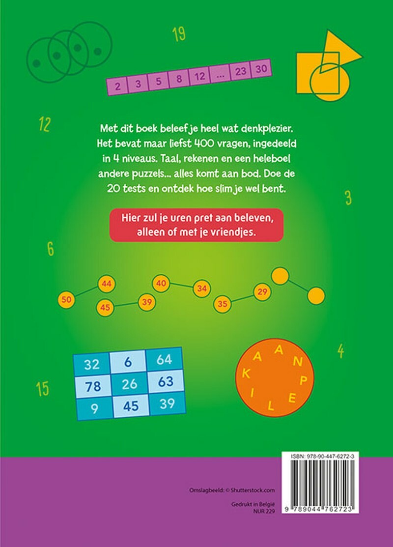 Superleuke IQ test voor kinderen (8-10 j.) achterkant